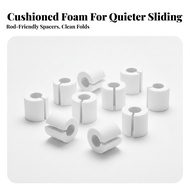 12 Pieces  Foam Curtain Spacers Easy Installation Curtain Spacer Loop Drape Spacer Blocks Even Fold 