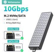 Yottamaster 10Gbps USB C M.2 NVME SATA SSD Enclosure รองรับ M และ B&M Key 2230 2242 2260 2280 SSD ภา