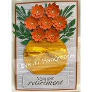 A6 Size Handmade Card Greeting Card Wishes Card Retirement Card