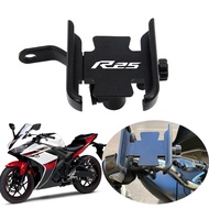 For YAMAHA Motorcycle Mobile Phone Holder CNC YZFR25 TZF-R25 YZF R25 Accessories Handlebar Stand Bra