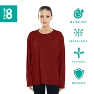 Prime8 x 888.co Aerofit Roundneck Longsleeve Microfiber Dryfit Tshirt Jersey Sport Baju T Shirt Men 