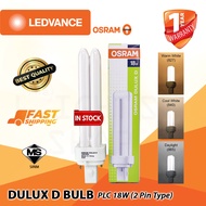 OSRAM DULUX D PLC BULB [2 PIN TYPE] 18W 6500K/4000K/2700K SIRIM APPROVED G24 BULB