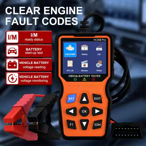 OBD II Scanner Code Reader Car Fault Battery Tester Check Engine System Battery Tester Universal Fau