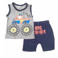 kids my dad truck singlet and pants儿童背心短裤套装