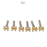 STARYSWAY 6pcs Brass Saddles Set​, Brass ​Tele Style​ ​Telecaster Saddles, ​Guitar Bridge Saddles​ ​