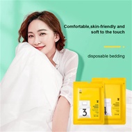 3/4 Piece Set Disposable Bed Sheet Portable Non-Woven Bedding Set Disposable Bedsheet Cover