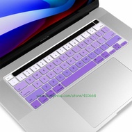 Gradual Rainbow Color US English Keyboard Skin Cover For MacBook New Pro 16 2019 A2141 Touch ID Pro13 A2289 A2251 (2020 Release) Basic Keyboards