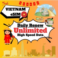 【越南 Vietnam eSIM】【🔥5G Data】【Unlimited】Travel eSIM for Vietnam 越南上网卡 越南旅游卡 eSim Data untuk Vietnam YE