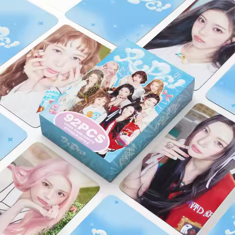 92Pcs/Set Idol Hearts2Hearts New Album RUDE Lomo Cards Stickers Postcards Jiwoo Carmen Yuha Juun Ana