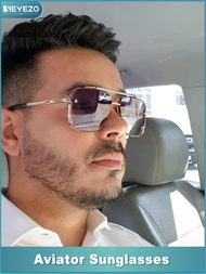 Fashion Oversized Aviator Fashion Glasses For Men Shades Glasses Gold Frame Gradient Grey Lens Desig