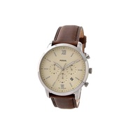 [Fossil] Fossil Watch Nitora 44mm Chronograph Ivory x Brown FS5380 Men [Parallel]