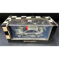 Minichamps 1/43 Mercedes-Benz C-Class DTM Racing Model, Silver Body with Red Decorative Strip, with 