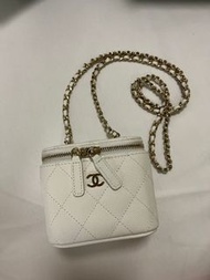 全新💗Chanel 白色玫瑰金扣小盒子包/ Chanel Mini Vanity Case Bag