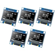 5 Pcs 0.96 Inch OLED I2C IIC Display Module 12864 128x64 Pixel SSD1306 Mini Self-Luminous OLED Scree