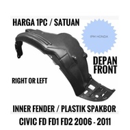 * Inner Liner Liner Fender Plastic Mudguard Civic Fd Fd1 Fd2 2006 - 2011