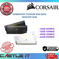 Corsair Dominator Titanium RGB DDR5 RAM 32GB / 48GB / 64GB 6400MHz/7200MHz Black White Desktop XMP