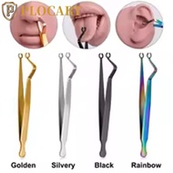 PLOCART Body Piercing Tool, Stainless Steel Septum Piercing Tool Dermal Forceps, Creative Nose Stud 