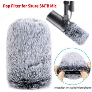 Pop Filter for Shure SM7B Microphone Noise Reduction Furry Windscreen Microphone Muff Wind Cover for