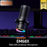 Godox Microphone EM68X RGB USB Condenser Microphone สำหรับ Live streame Video - รับประกันศูนย์ Godox