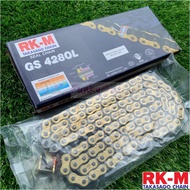 Y15 EX5 LC135 WAVE DASH RS150 RFS150 - Rantai Oring Emas Gold - GS428 OL - Oring Chain 114L 122L 132