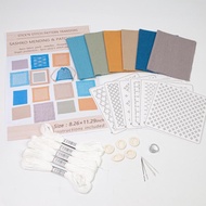 Water Soluble Sashiko Kit Water Soluble Sashiko Embroidery Beginner Kit Sashiko Hand Sewing Kit Sash