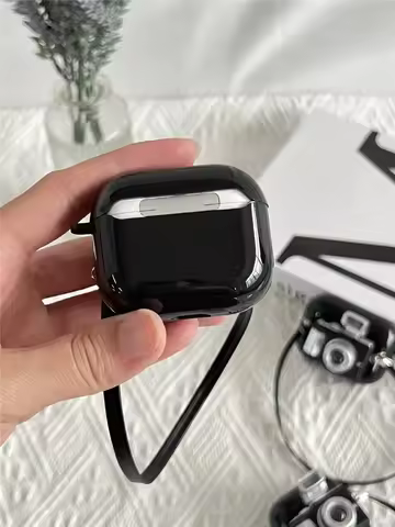 Cute Camera Earphone Case For Apple Airpods Pro 1 2 With Lanyard Headphone Protective Case For AirPo