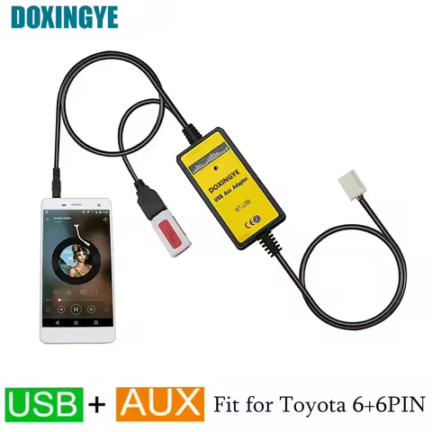 DOXINGYE Car USB AUX MP3 Player Car Radio Head Unit CD Changer Adapter for TOYOTA LEXUS Corolla RAV4