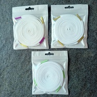 White Aglet Colored Shoelaces