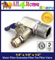 Water Filter Extension Filter Tee Filter Valve 1/4 x 1/4 x 1/2