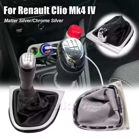 For Renault Clio 4 IV MK4 5 Speed Gear Shift Knob Manual Stick Head Shifter Lever Handle Car Interio