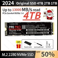 SSD M.2 990PRO PCIE4.0ภายในของ NVME โซลิดสเตทไดรฟ์2280ฮาร์ดไดรฟ์ PS5แล็ปท็อปคอมพิวเตอร์ตั้งโต๊ะ1TB 2TB 4TB พร้อมการแคชแบบไดนามิก