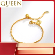 gold 916 original malaysia Bell bracelet No flaking no black