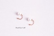 SWAN - Pearl Cuff ต่างหูหนีบมุก ear cuff เงินแท้