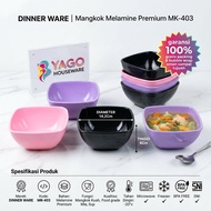 Melamine Bowl 14cm Square MK-403 Bowl Meatball Soup Soto Restaurant Food Grade SNI 1 PCS
