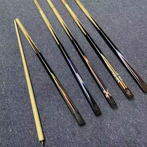 Best Price 1/2 Jointed Sticks 57 Inches Ash Wood Billiard Snooker Cue With 10mm Tip in Sales