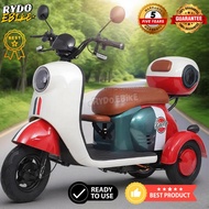 RydoEbike🔥 NEW Electric 3roda Tricycle Bike – 3 Wheel Scooters E-Bike for Adults & Family Use Ride |