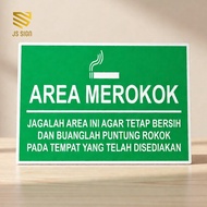 SAFETYSIGN K3 - SMOKING AREA + 3MM ACP PLATE