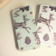 :: 聖誕禮物 ::森林裡的動物們 手機殼 iPhone 5/5s 4/4s