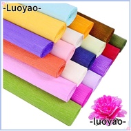 LUOYAO Flower Wrapping Bouquet Paper, Production material paper Handmade flowers Crepe Paper, DIY Thickened wrinkled paper Packing Material
