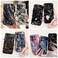 Full Protection Cover For Itel A05s A663LC Casing Cool Tiger Matel Pattern Soft Silicone Phone Case 