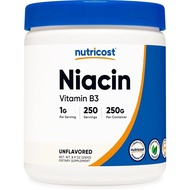 Nutricost Niacin Vitamin B3 Powder 250 Grams - 1G Per Serving - Vitamin B3 (Niacin) Powder - May Cau