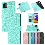 Samsung S24/S25-Plus * Ultra-A30/A50/A70/A7 (2018) Embossed Three-Card Skin Feel Leather Case