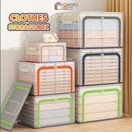 24L/66L/100L Transparent Foldable Storage Box Clothes Organizer Clothes Storage Oxford Storage Box S