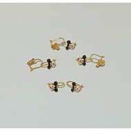 MICKY MOUSE BABY GOLD EARRINGS (6K LIGHT GOLD)