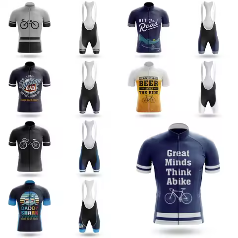 New Think Abike Cycling Jersey Clothes Mtb Male Clothing Equipment Professional Shirt Shorts Men Jum