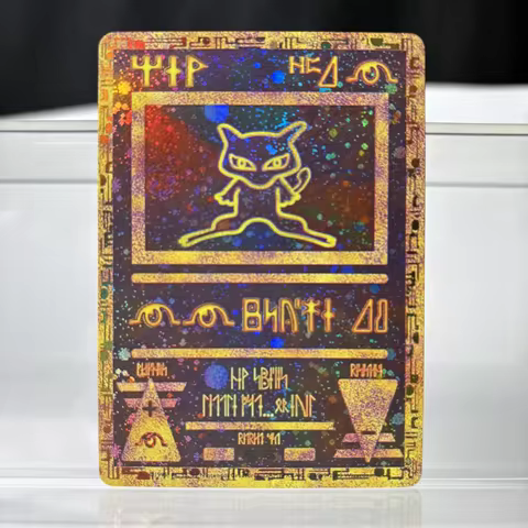 PKM Foil Cards Charizard Pikachu Alakazam Mewtwo Mew EX Sylveon Raichu 1996 1st Edition Game Collect