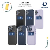 DUX DUCIS Case for iphone 16/16 Plus/16 Pro/16 Pro Max Leather Case with Stand and Card Holder Rafi 