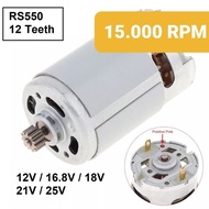 Dynamo RS 550 RS550 motor 12v 16.8V 18V 21V 12 Teeth Teeth GEAR replacement dynamo screwdriver elect