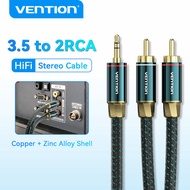 Vention 3.5mm âm thanh cáp nối jack 3.5mm nam cặp kép đầu đực RCA cáp truyền âm thanh vỏ Đồng mô hìn