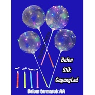 Light Balloons Plain transparent led Balloons Flashing Balloon Sticks No AA contents 3 pieces (Read 